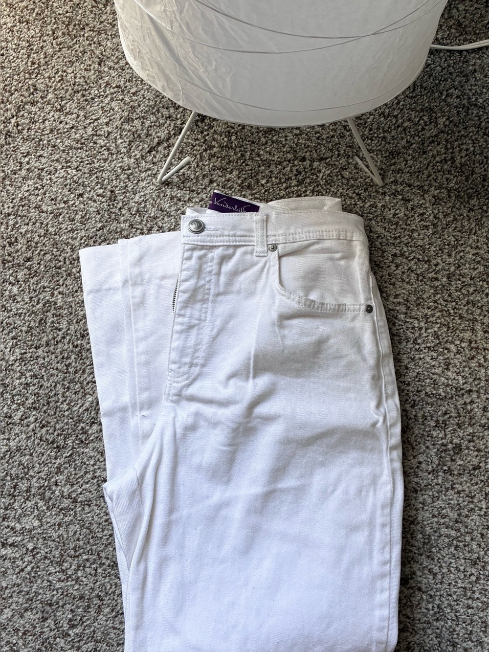 Gloria Vanderbilt White High-Rise Jeans